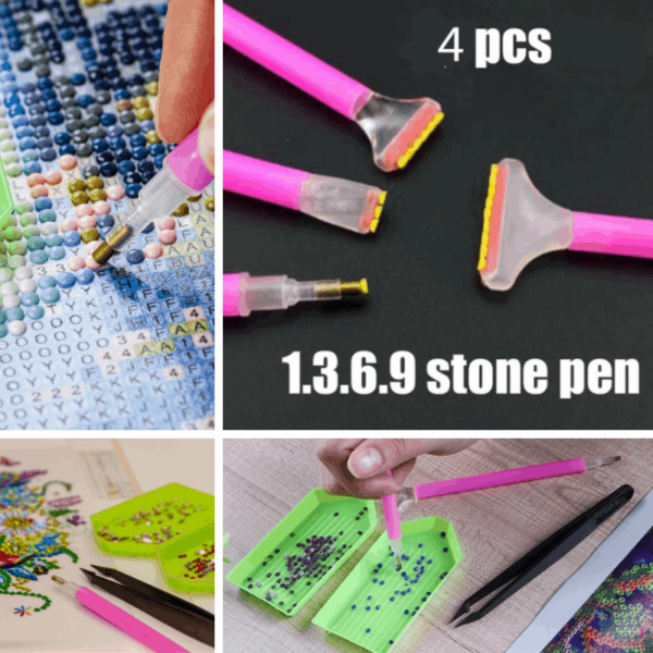 Długopisy do diamentowych obrazów (4 sztuki / zestaw)