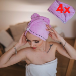 Szybkosuszący ręcznik do włosów Hairglow® (4 części)