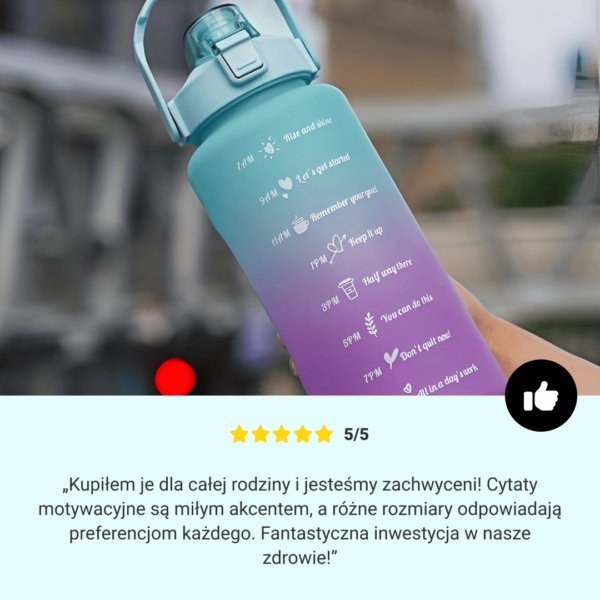 Motywująca butelka na wodę AquaTrio™ 3 w 1