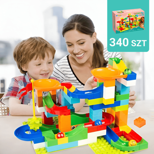 TOYNEXUS® Układanka tor wyścigowy dla dzieci (340 elementów)