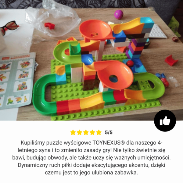 TOYNEXUS® Układanka tor wyścigowy dla dzieci (340 elementów)