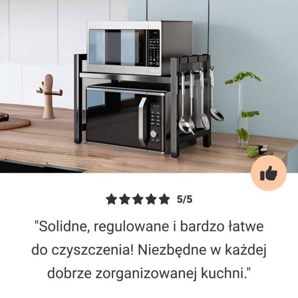 MicroRack™ Rozszerzalna Półka na Kuchenki Mikrofalowe