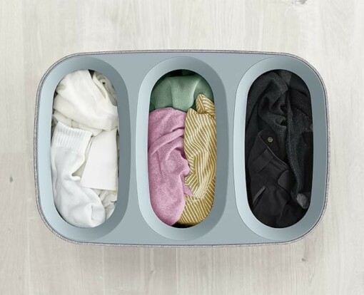 LaundryEase™ – Kosz na pranie z trzema przegrodami - obrazek 3