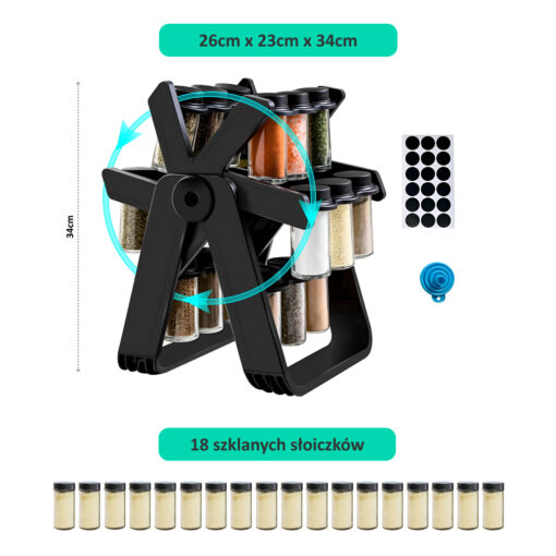SpicePro™ - Obrotowy organizer na przyprawy - obrazek 5