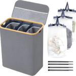 LaundryEase™ – Kosz na pranie z trzema przegrodami