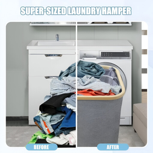 LaundryEase™ – Kosz na pranie z trzema przegrodami - obrazek 6