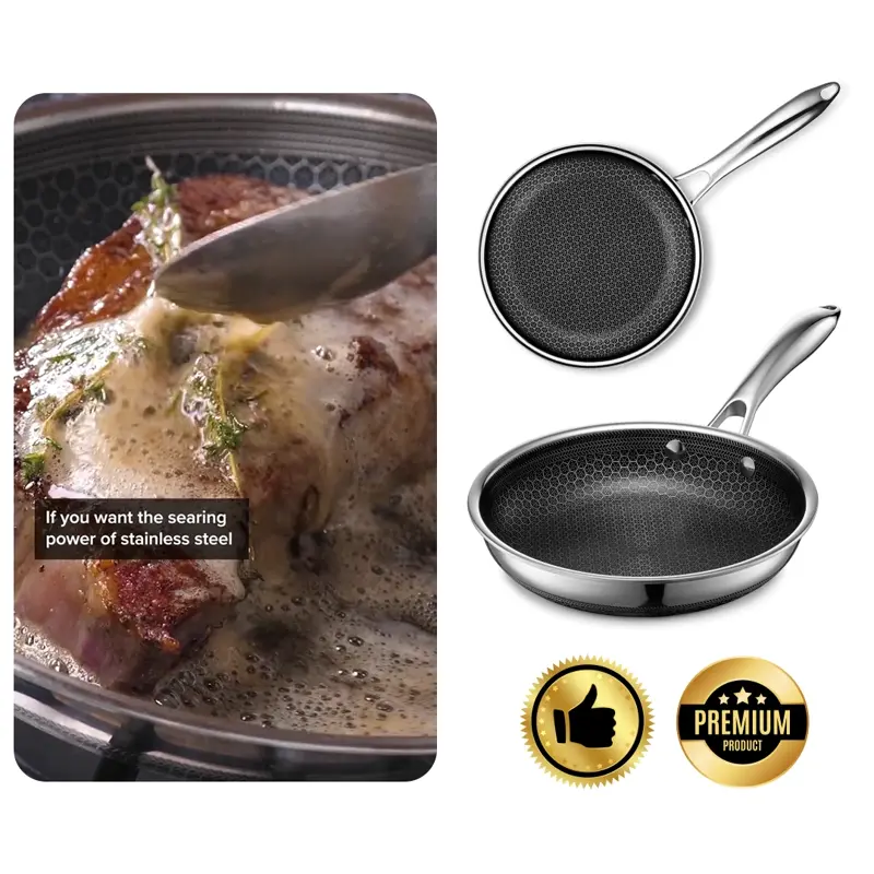 WokMaster™ - Hybrydowa Patelnia Nieprzywierająca