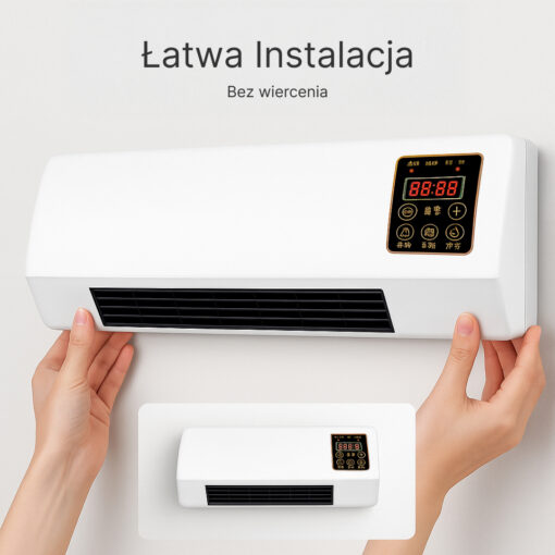 Enchantia – Wentylator z funkcją ogrzewania i wentylacji, montaż bez narzędzi - obrazek 4