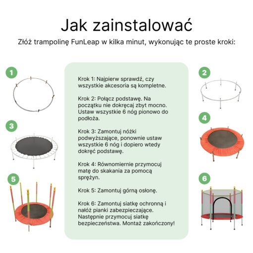FunLeap – Uniwersalna Trampolina Wnętrze & Zewnątrz - obrazek 6
