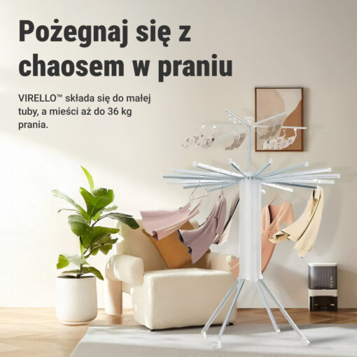 VIRELLO™ - Składana Suszarka na Pranie Ośmiornica - obrazek 2