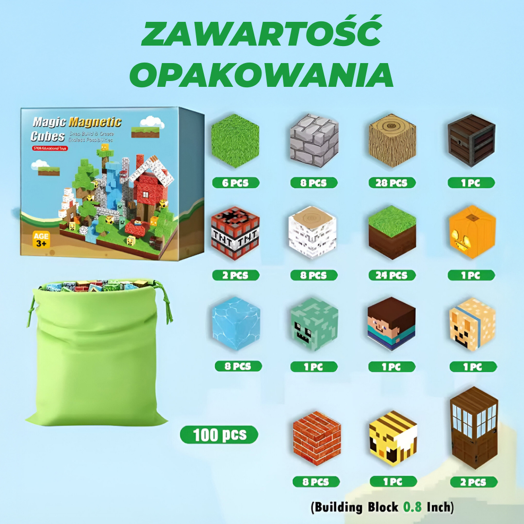 BuildEase™ - Magnetyczne Klocki do Budowy