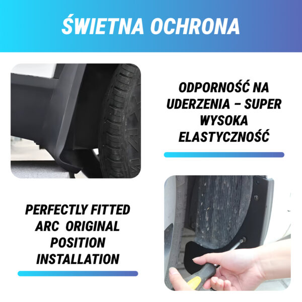 Alternative view of RuggedGuard™ - Miękki gumowy błotnik do pojazdów - Uniwersalny zestaw 4 sztuk do samochodów i SUV-ów